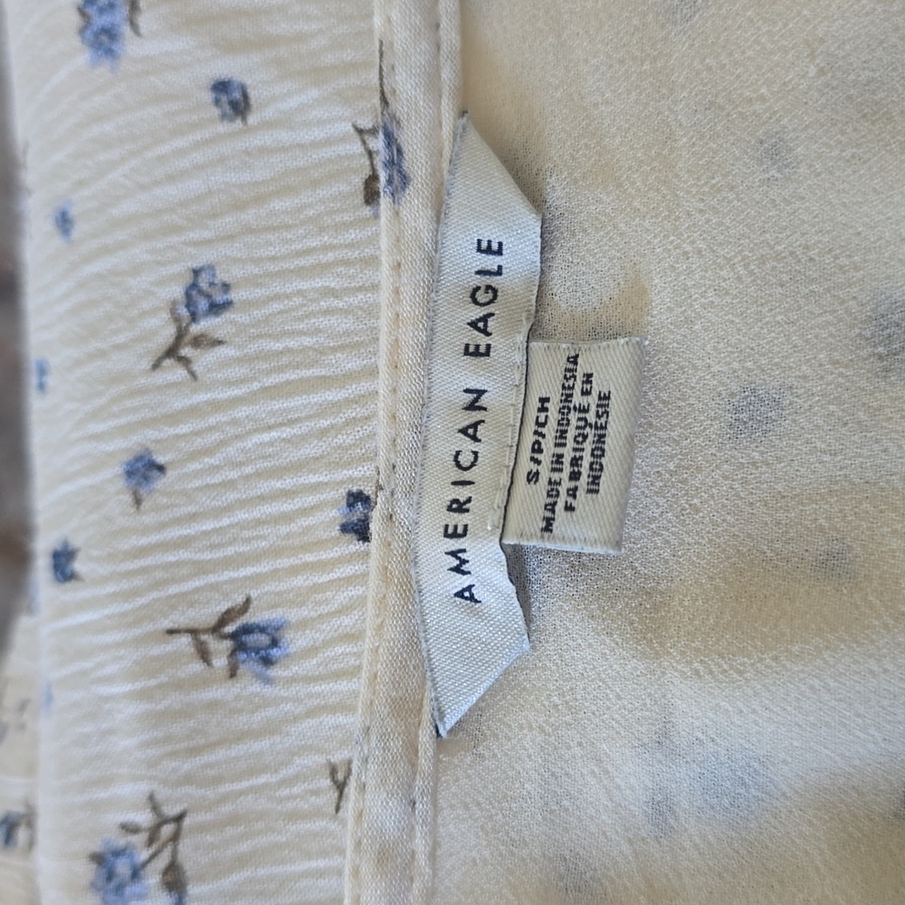 American Eagle Outfitters Cream Floral Midi Dress - Picture 2 of 4